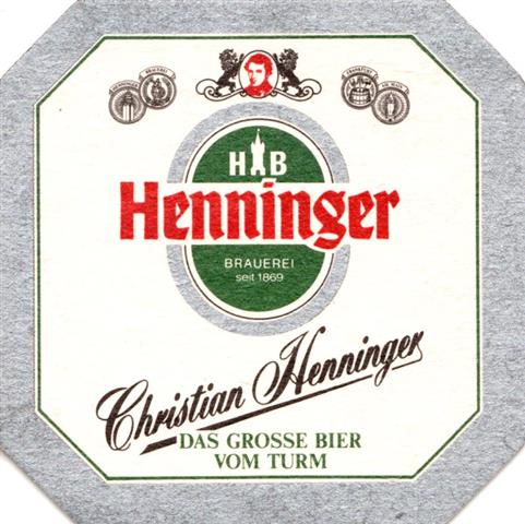 frankfurt f-he henninger christian 5a (8eck180-das grosse bier-dicker silberrand)